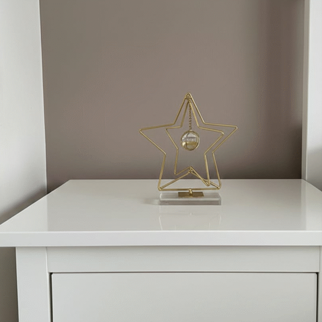 Nordic crystal ball-Star shape metal decore