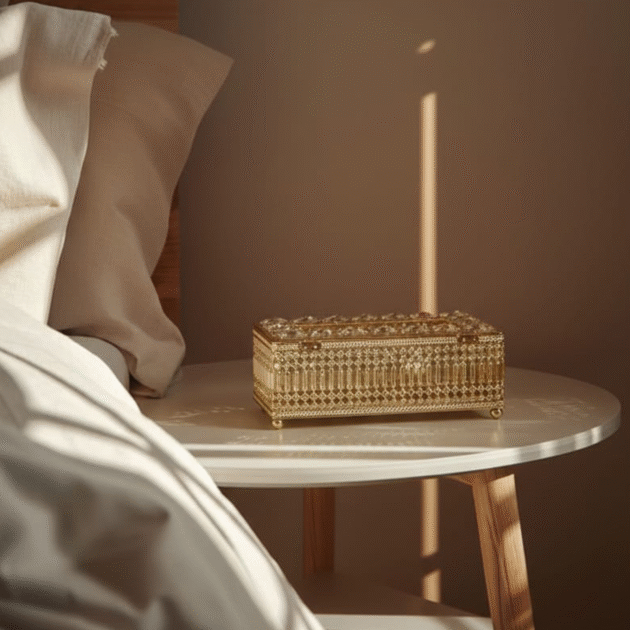 Golden luxury tissue box-designer holder