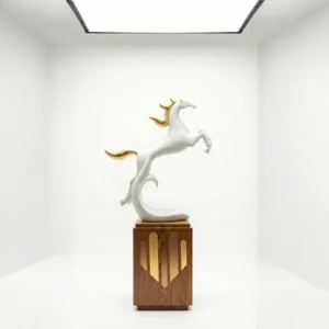 White Resin Horse