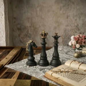 Pair of 3 Resin Chess