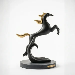 Black Resin Horse
