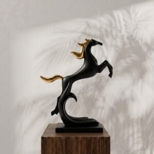Black Resin Horse
