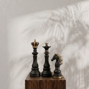 Pair of 3 Resin Chess