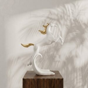 White Resin Horse