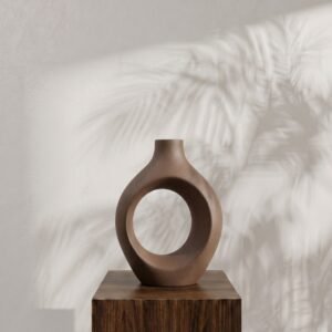 Brown Resin Vase