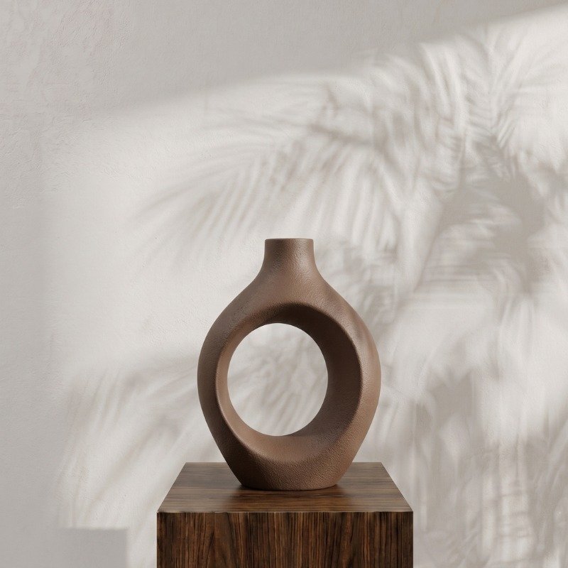 Brown Resin Vase