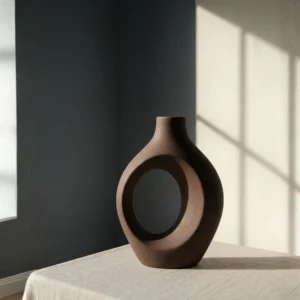 Brown Resin Vase