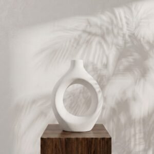White Resin Vase