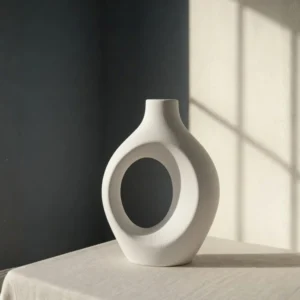 White Resin Vase