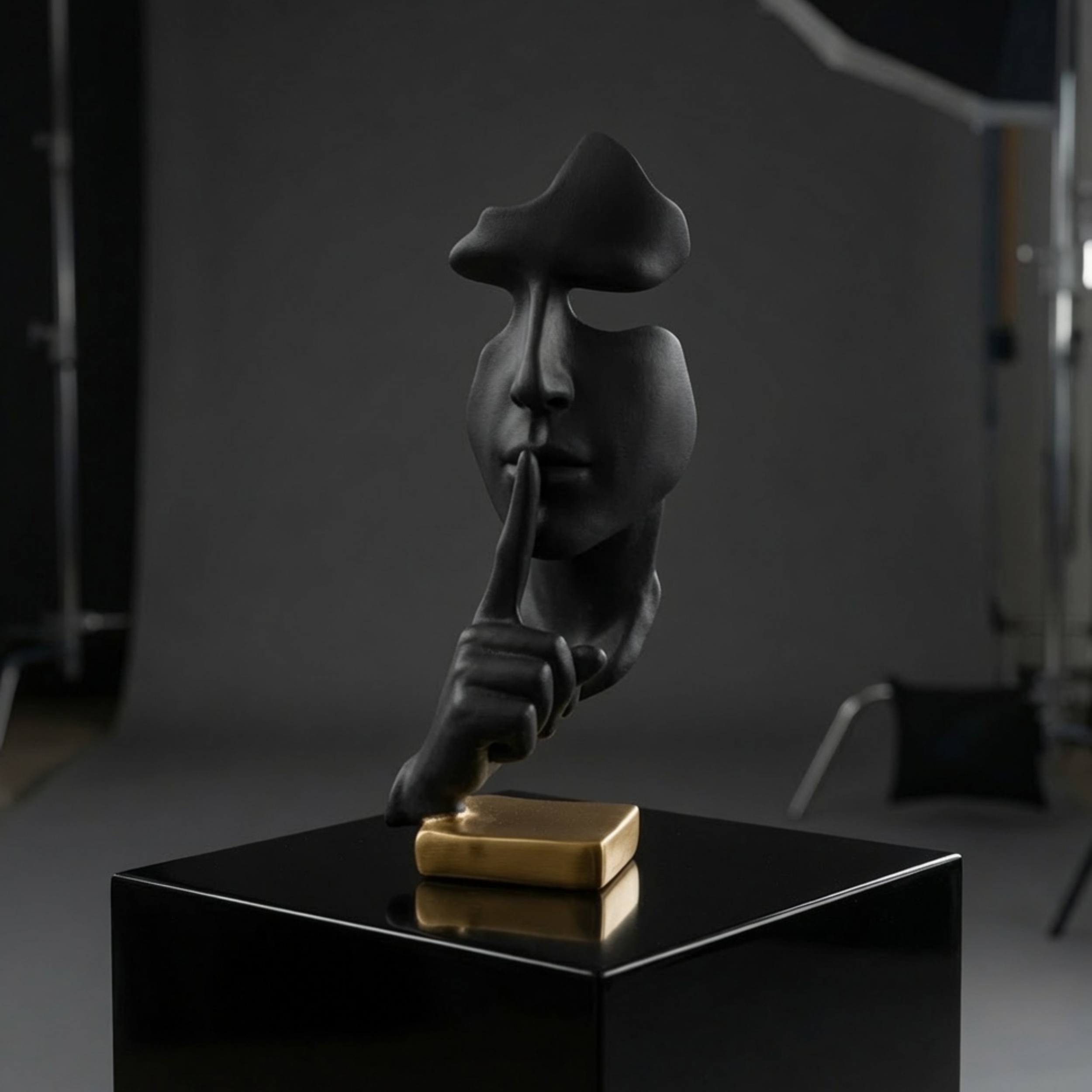 Black & Gold Silent statue